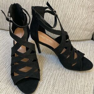 NWT Christian siriano strappy heels black 8.5